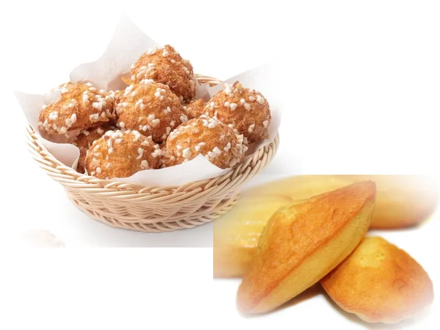 Grosses chouquettes et grosses madeleines