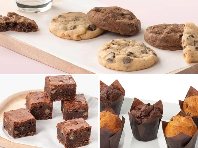 Mini cookies, mini brownies et mini muffins